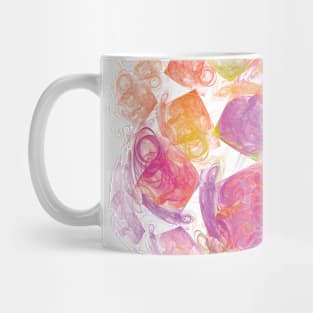 Colourful Smoky Swirls Fractal Mug